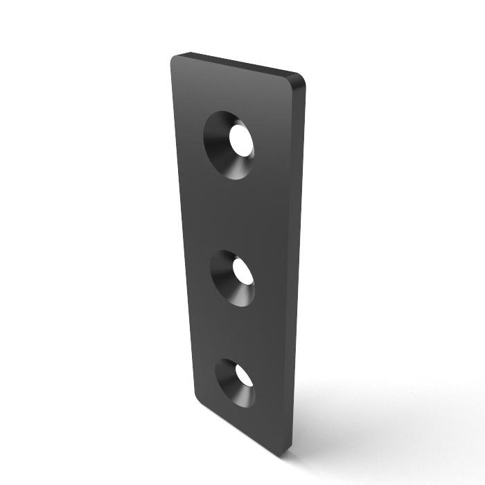 Connecting plate 40x120 steel black