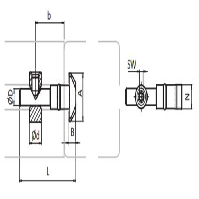 Quick Connector B-Type slot 10 - D9,8 - 0°
